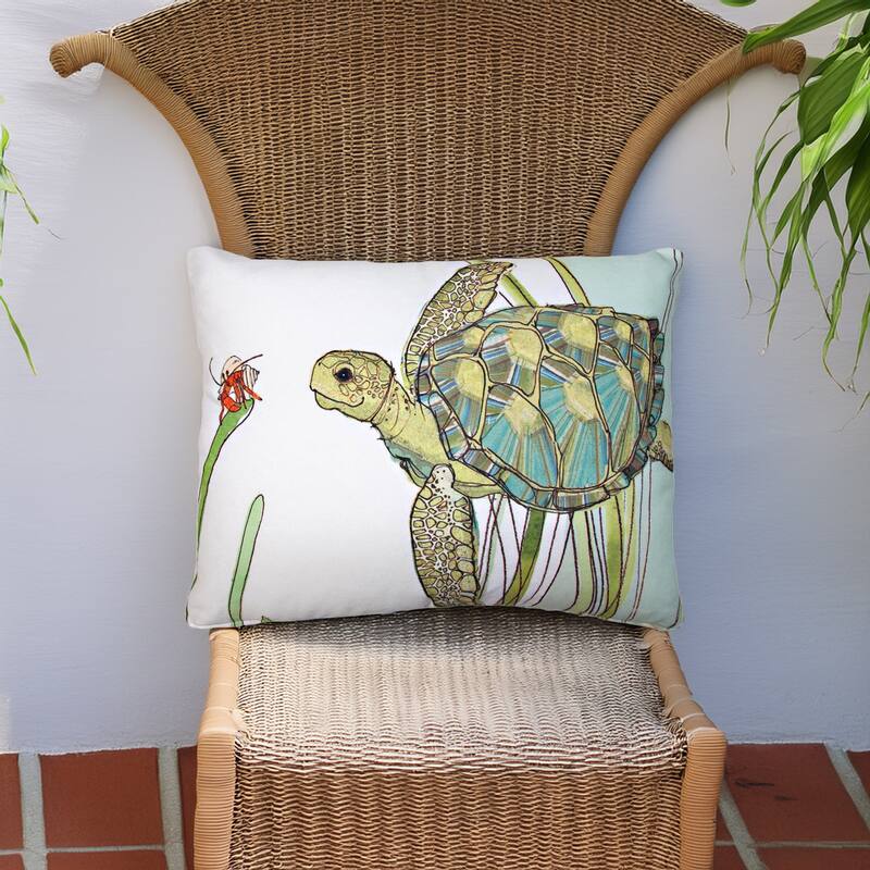 Magnolia Casual Outdoor Pillow Sea Turtle 19x24