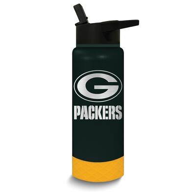 NFL Green Bay Packers Stainless Steel Silicone Grip 24 Oz. Water Bottle