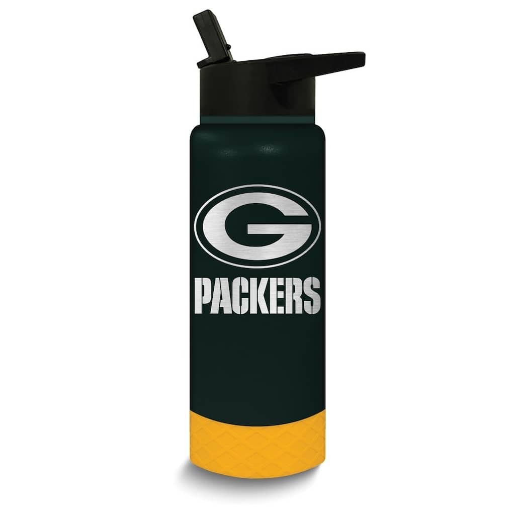 NFL Green Bay Packers Stainless Steel Silicone Grip 24 Oz. Water Bottle