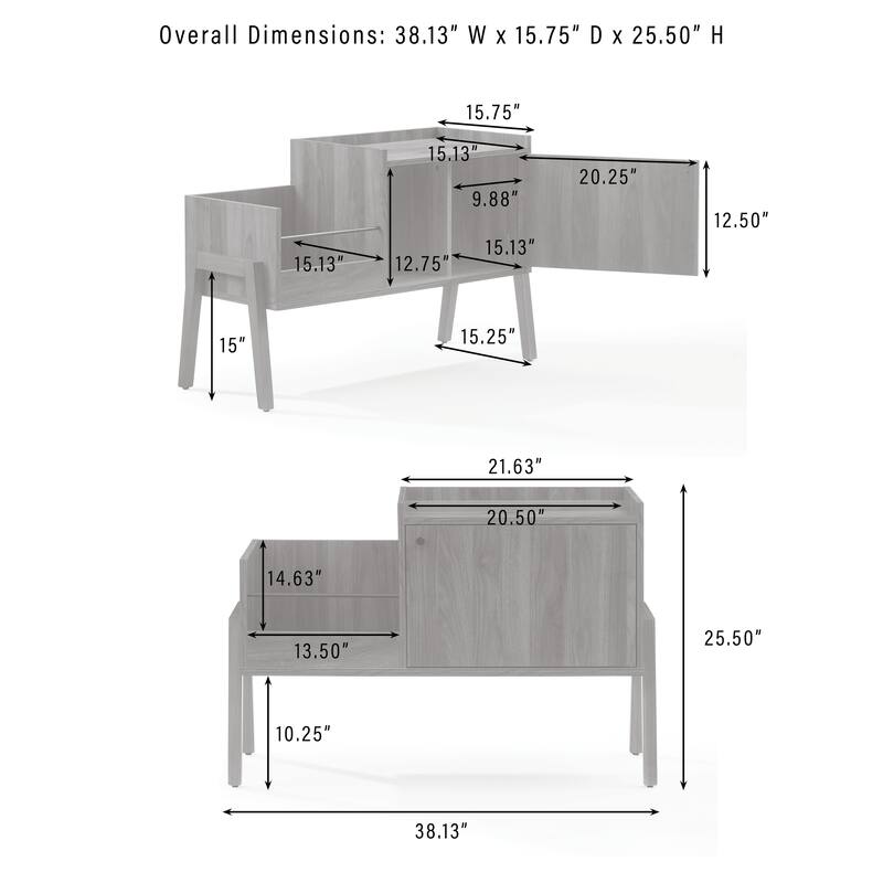Crosley Luna Record Player Cabinet With Vinyl Storage