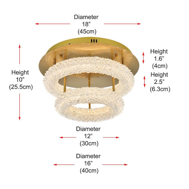 18 inch Adjustable LED Flush Mount