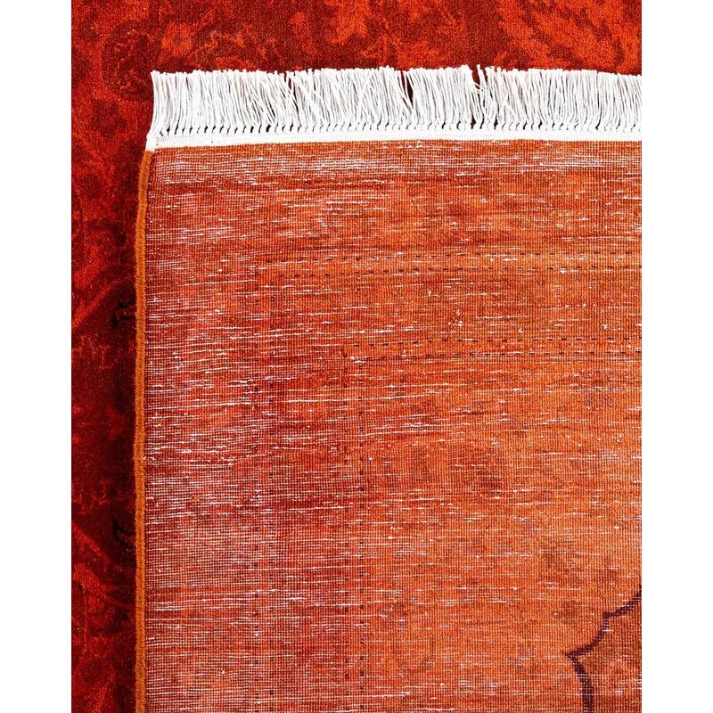 Contemporary Overdyed Wool Hand Knotted Area Rug - 8' 2" x 10' 5"