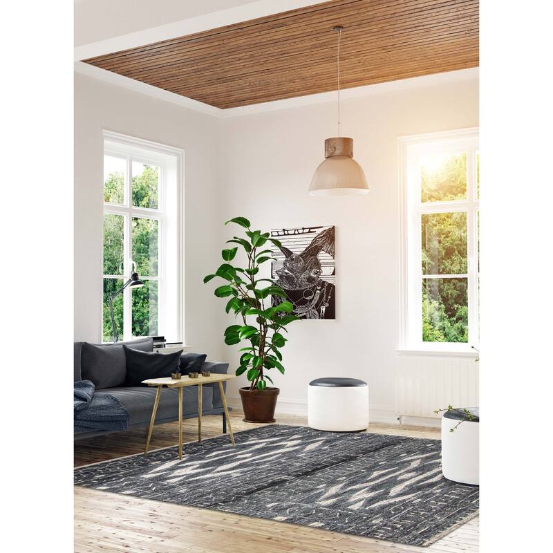 ECARPETGALLERY Hand-knotted Tangier Teal Wool Rug - 2'11 x 4'11