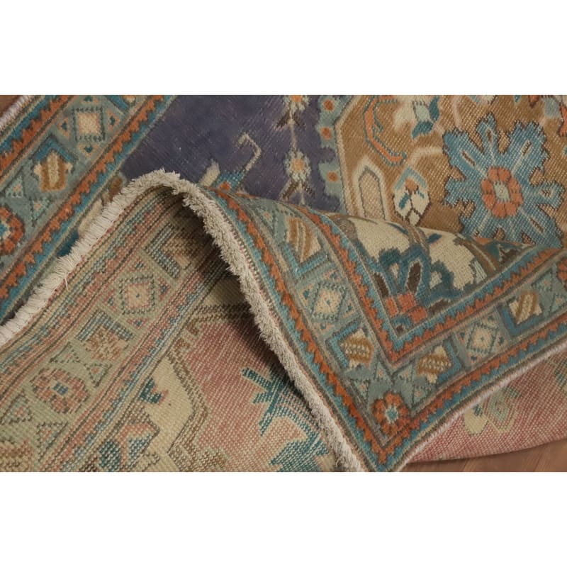 Hand Knotted Oriental 100% Wool Carpet Traditional Medallion Purples Tabriz Area Rug - 5' 5'' X 3' 3''