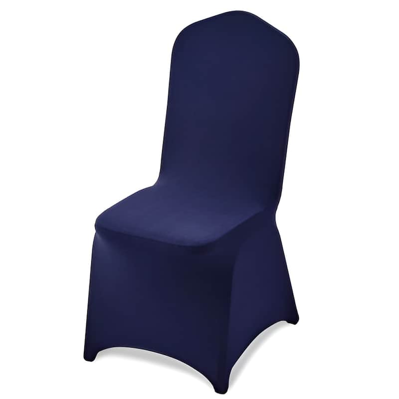 50-Pack Polyester Spandex Stretch Chair Covers Wrinkle Resistant and Elastic Fit for Dining Chairs - 20.08” x 17.72” x 37.4” - Navy-Blue