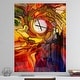 preview thumbnail 3 of 12, Designart 'Illusions of Stained Glass' Oversized Modern Wall CLock 30 in. wide x 40 in. high