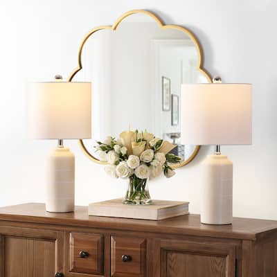 SAFAVIEH Lighting Rhett 21-inch Ceramic LED Table Lamp (Set of 2) - 10" W x 10" L x 21" H