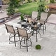 preview thumbnail 4 of 23, Patio Festival 4-Person Outdoor Bar Height Bistro Dining Set