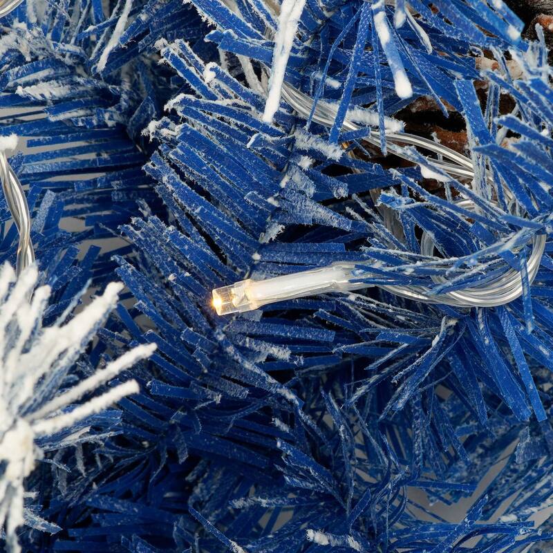 Pre-lit Xmas Tree Artificial Christmas 4-Piece Set in Blue