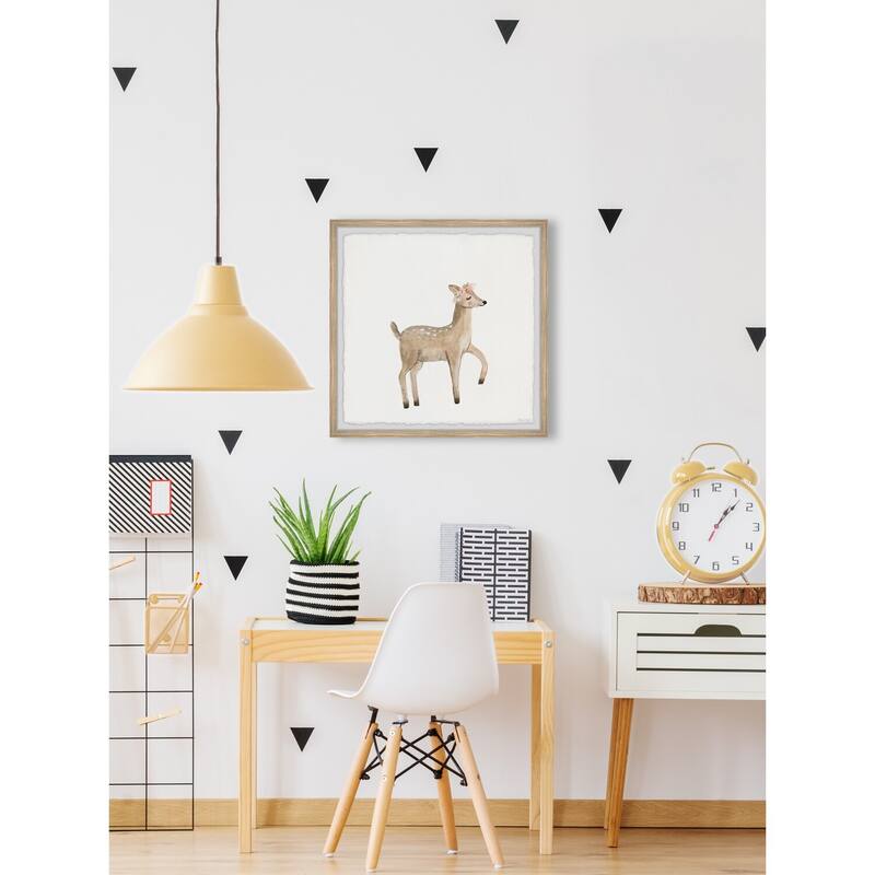 Fawn Steps Framed Wall Art, Elegant Home Touch - Sophisticated Artwork for Refined Décor