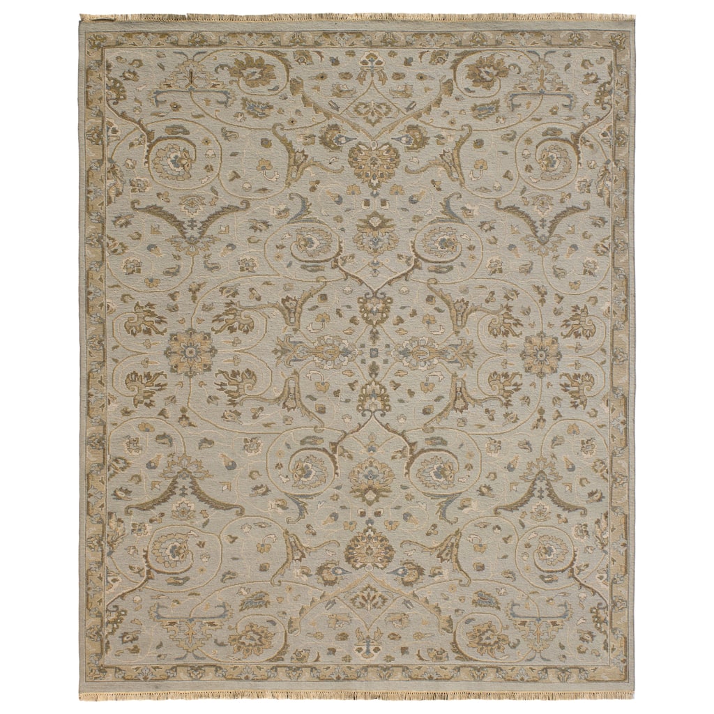 Traditional White Flatweave Wool Area Rug