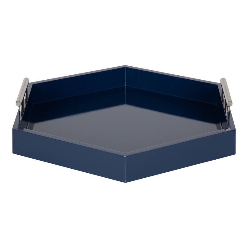 Kate and Laurel Lipton Hexagon Decorative Tray - 18x18