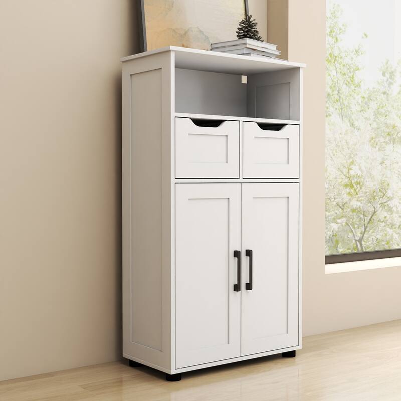 Farmhouse Storage Cabinet ,Versatile Double-Door Storage Cabinet