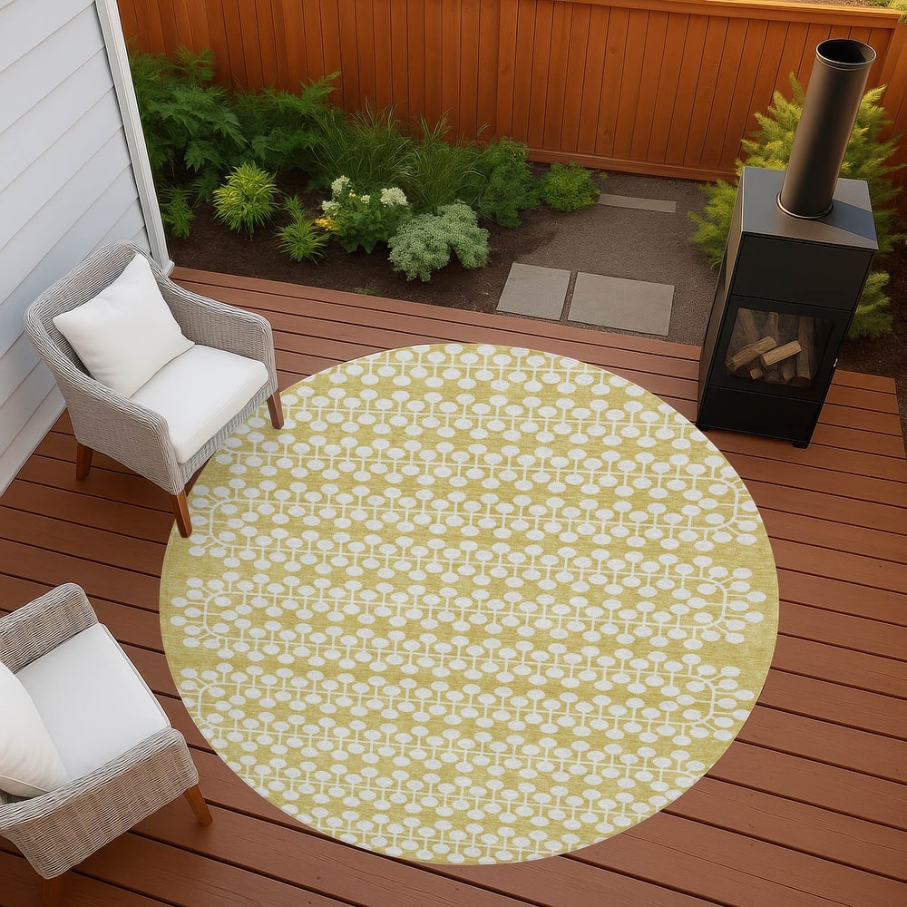 Machine Washable Indoor/ Outdoor Modern Ailey Chantille Rug