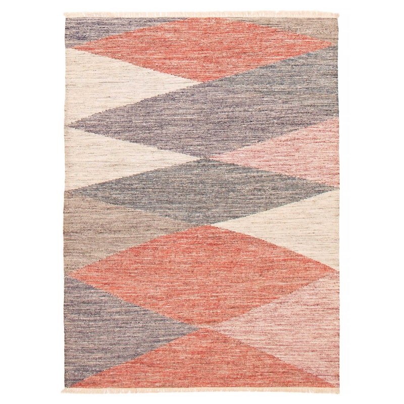 Ankara Grey Kilim 5'2" x 7'4" - 5'2 x 7'4 - Grey - 5'2 x 7'4