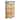 happimess Quart 34 in. H Handcrafted Acacia Wood 3-Tier Corner Storage Cabinet with 3 Water Hyacinth Baskets