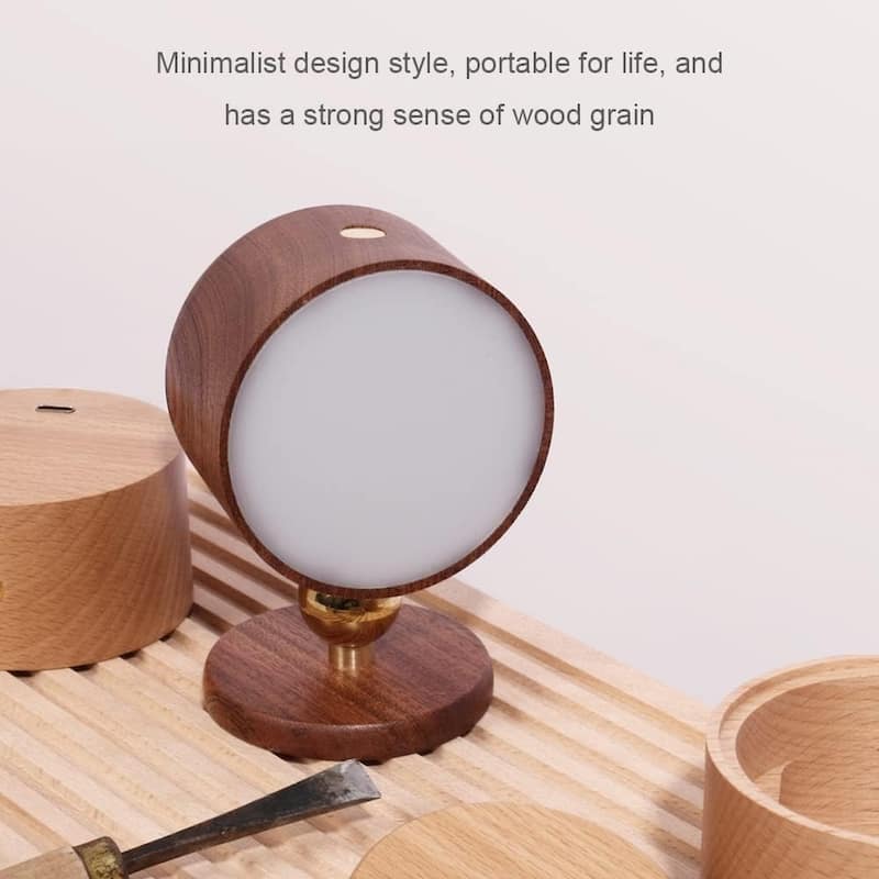 Led reading light natural wall light wood cabinet light