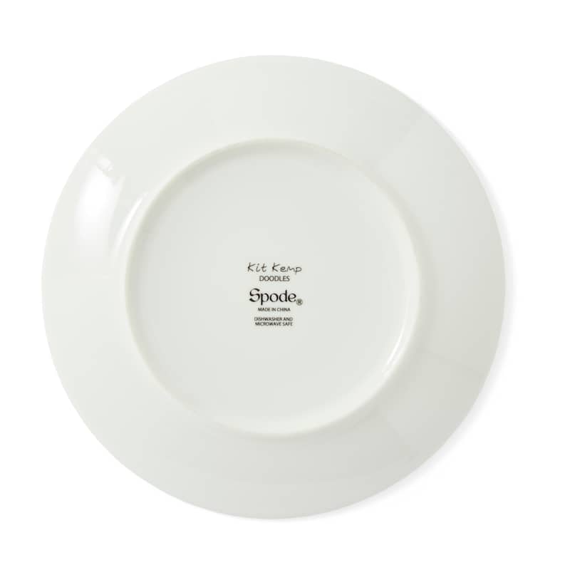 Kit Kemp for Spode Set of 4 Doodles Tidbit Plates - 6 Inch