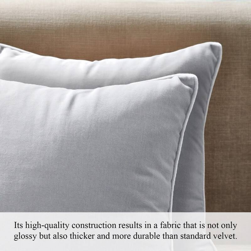 A1HC Set of 2 Luxurious Fine Soft Velvet Throw Pillow Covers Only, For Sofas, Beds, Vibrant Colors and Hidden Zipper