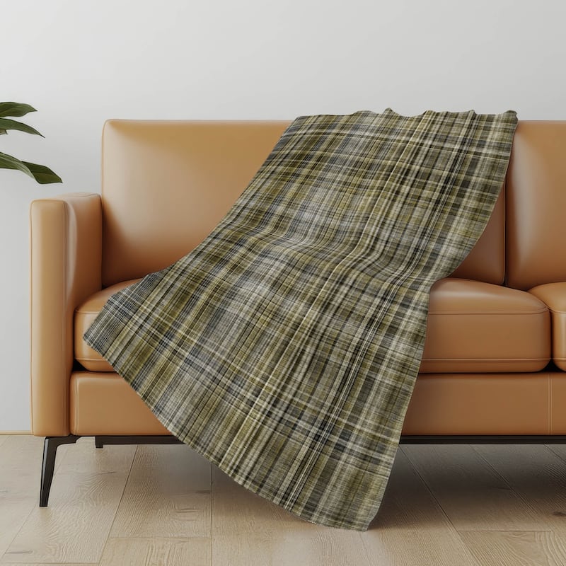 Premium Machine Washable Plaid Sherpa Throw Blanket