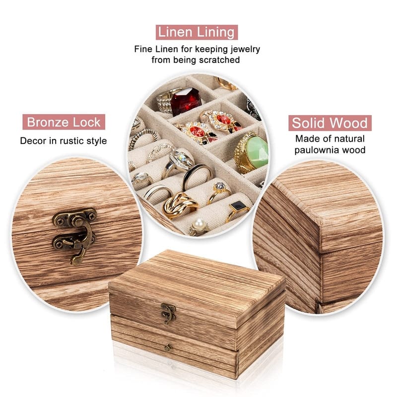 Jewelry Box for Women - 7"D x 10"W x 4.8"H