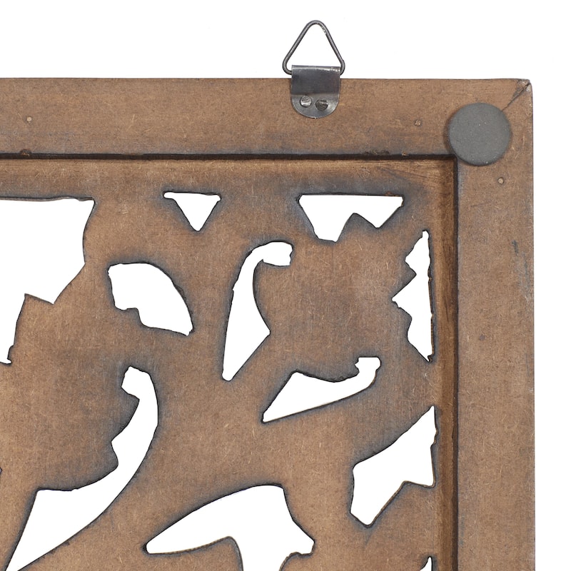 Wooden Scroll Intricately Carved Arabesque or Floral Carved Acanthus Home Wall Decor - Gold or Brown Roche River Décor