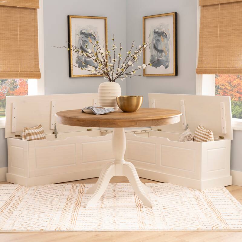 Josie Two Tone Backless Corner Nook Set