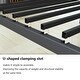 preview thumbnail 5 of 7, Black Metal Twin over Twin Bunk Bed with Removable Ladder - Full-Length Guardrails