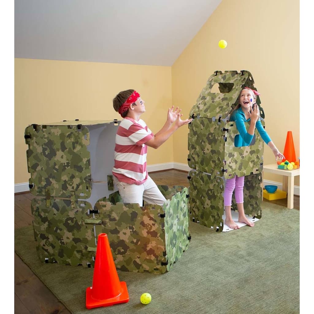 HearthSong Camouflage Fantasy Fort, 16 Pieces - One Size