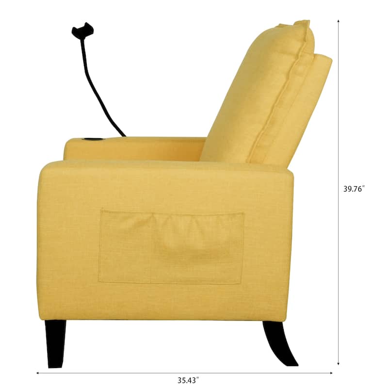 Adjustable Recliner Sofa for Adults with Mobile Phone Holder and Cup Holder