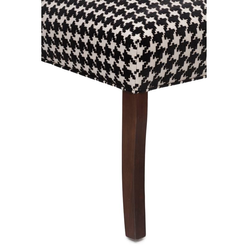 Bella Houndstooth Transitional Wingback Dining Room Chair