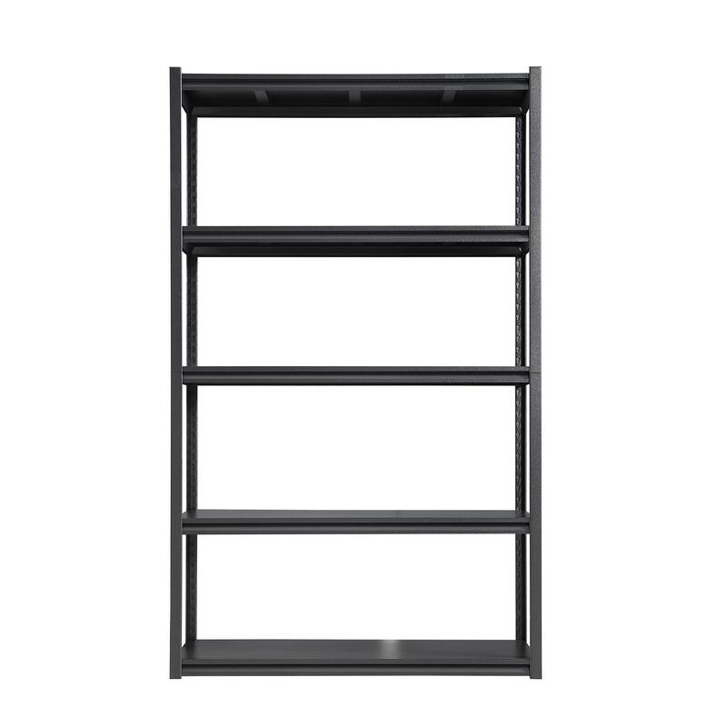 78'' 5-Tier Black Metal Shelves Pantry Organizer Storage