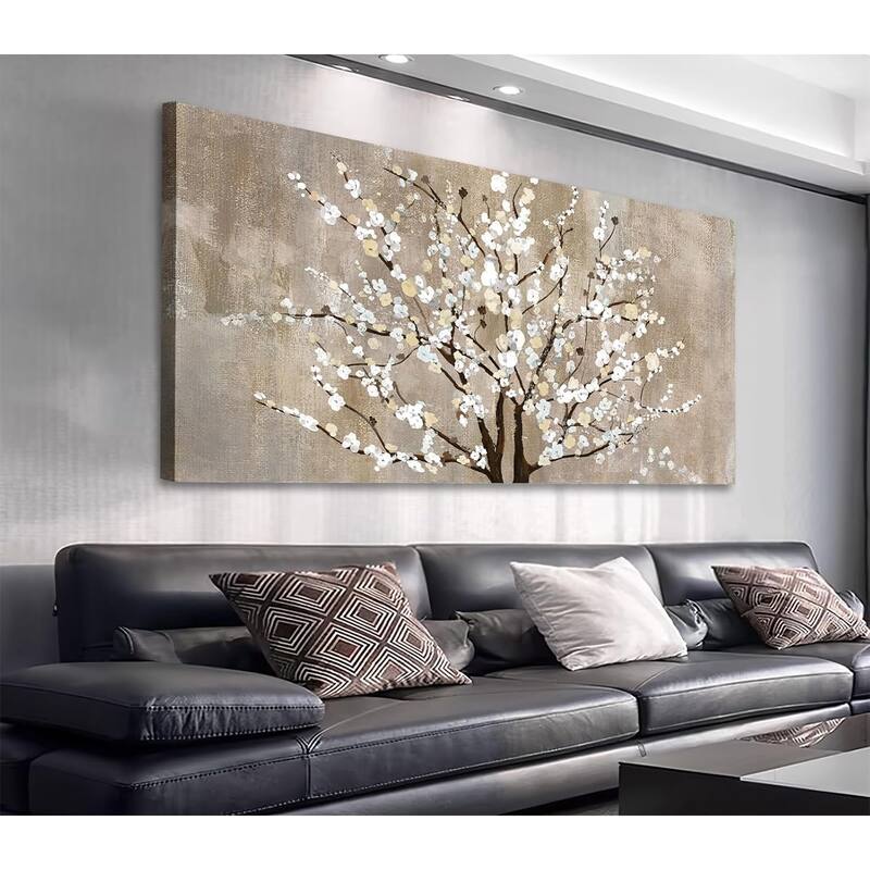 Wall Decor Abstract Elegant Floral Canvas Prints Artwork - 20 x 40