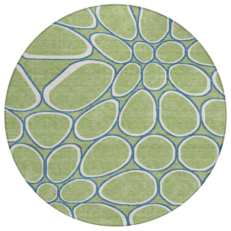 HomeRoots Abstract Transitional Rectangle Outdoor Rug