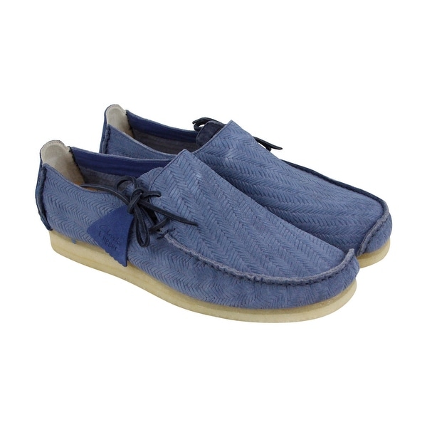 clarks mens blue suede shoes