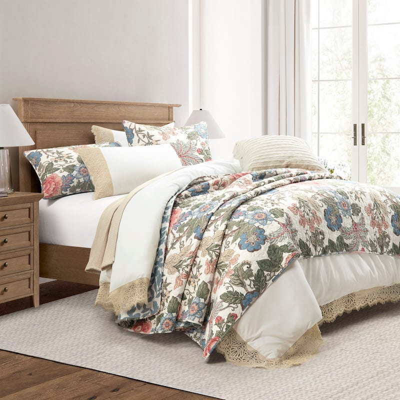 Lush Decor Scalloped Lace Duvet Cover 3-Piece Set