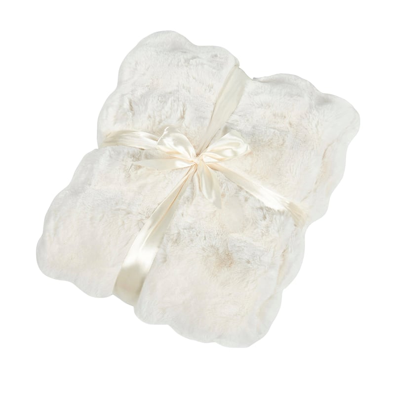 Home Soft Things Super Soft Fluffy Textured FauxFur Throw Blanket