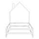 preview thumbnail 26 of 24, Twin Size Wood Bed With House-Shaped Headboard Floor Bed With Fences