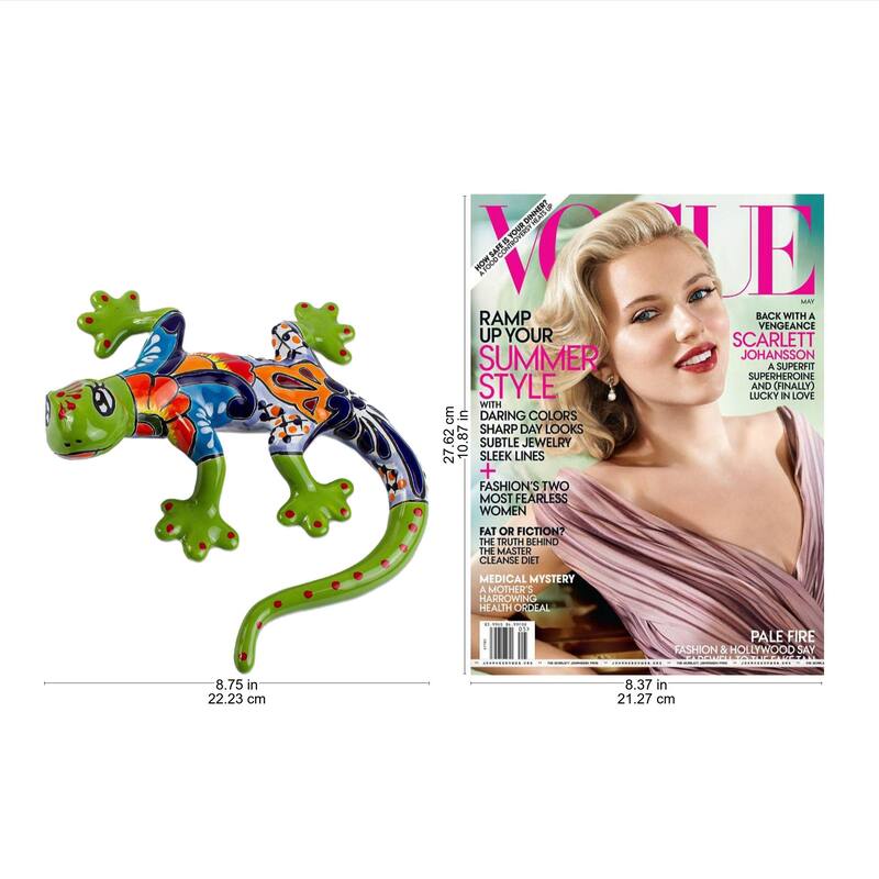 Novica Handmade Vibrant Salamander Ceramic Wall Sculpture