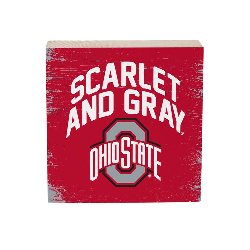Ohio State University Wooden Tabletop Mantel Shelf Sign
