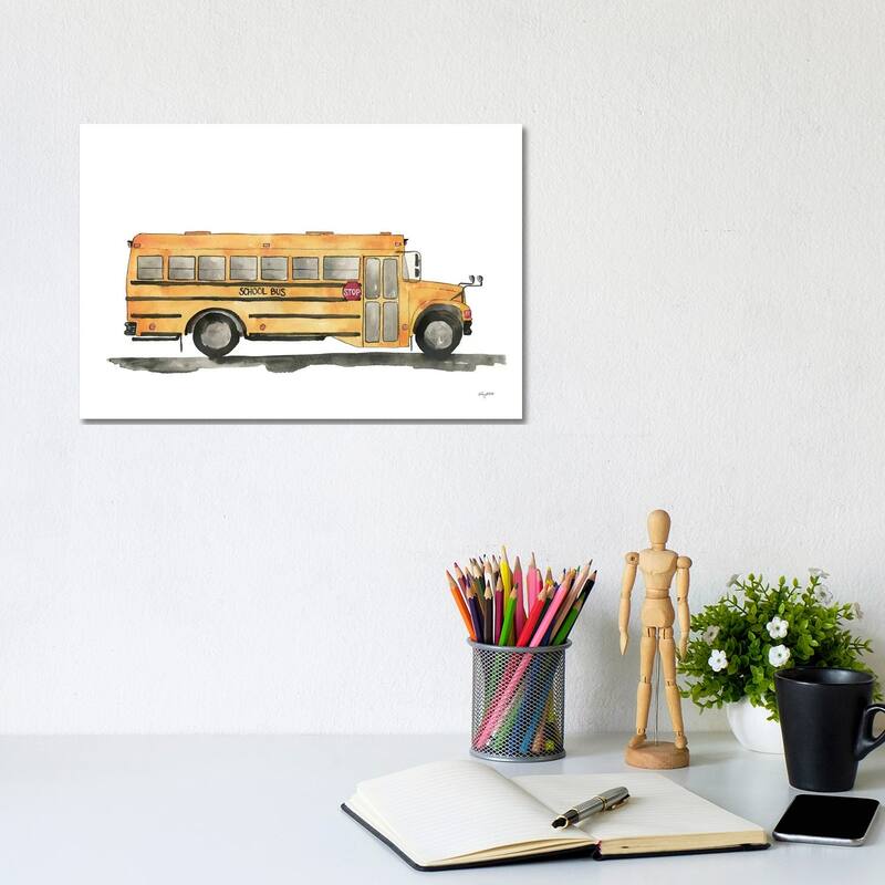 iCanvas "School Bus" by Kelsey McNatt Canvas Print - 8x12x0.75