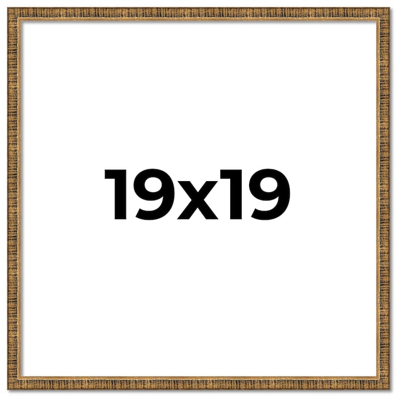19x19 Frame Gold Solid Wood Picture Frame Includes UV Acrylic