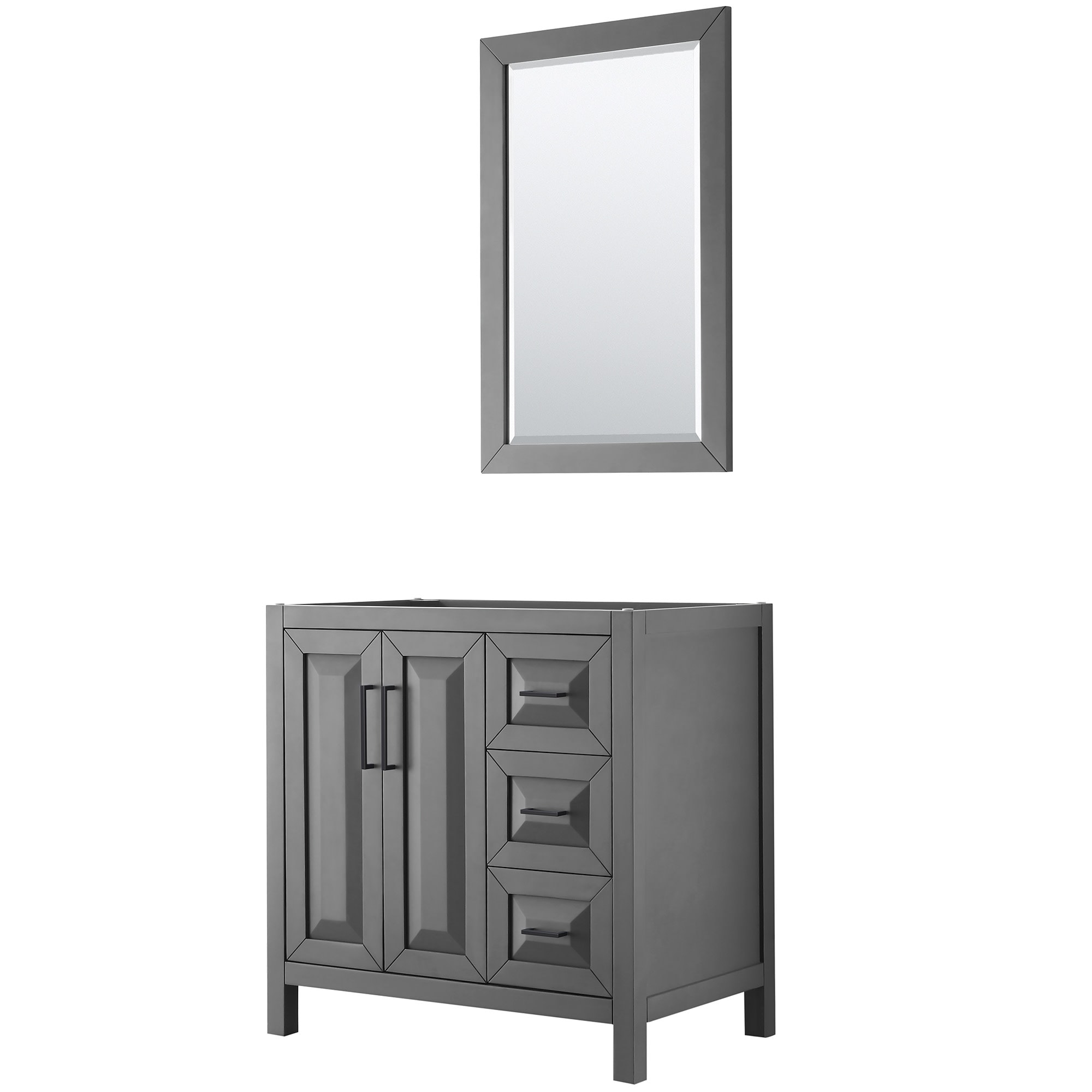 Wyndham Collection Daria 35" Single Free Standing Vanity Cabinet -