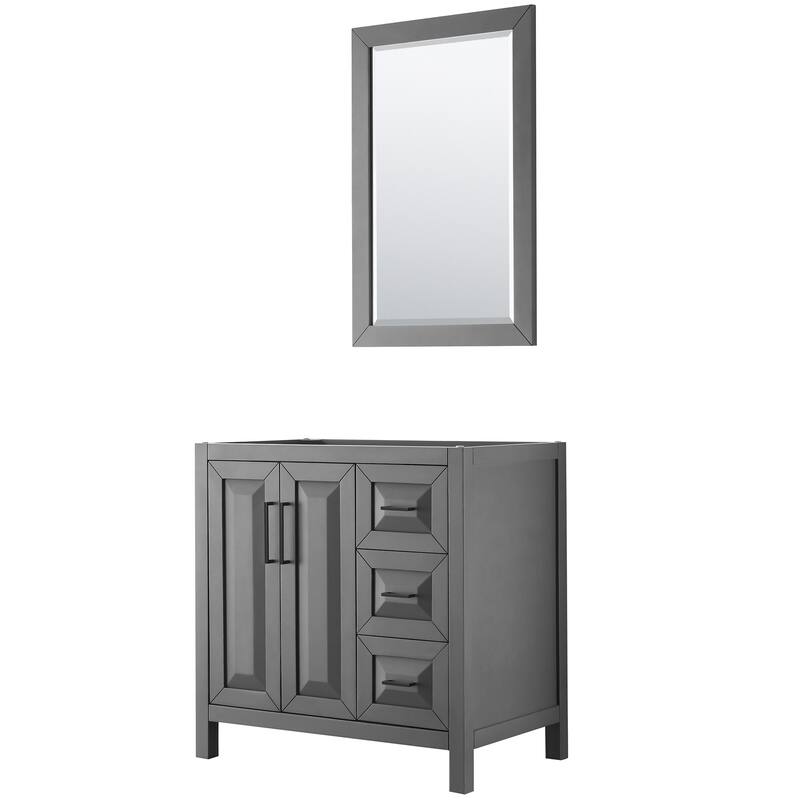 Wyndham Collection Daria 35" Single Free Standing Vanity Cabinet -