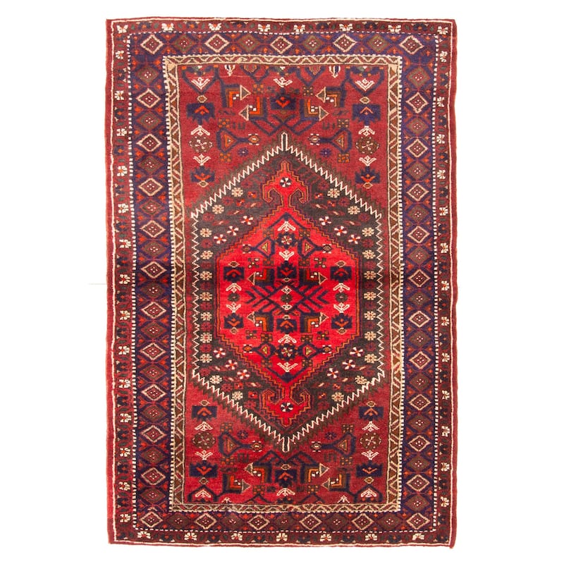 ECARPETGALLERY Hand-knotted Anadol Red Wool Rug - 4'6 x 6'11