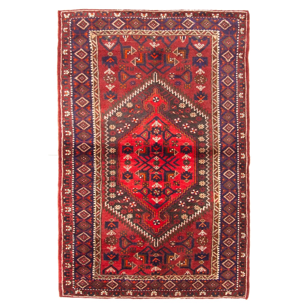 ECARPETGALLERY Hand-knotted Anadol Red Wool Rug - 4'6 x 6'11