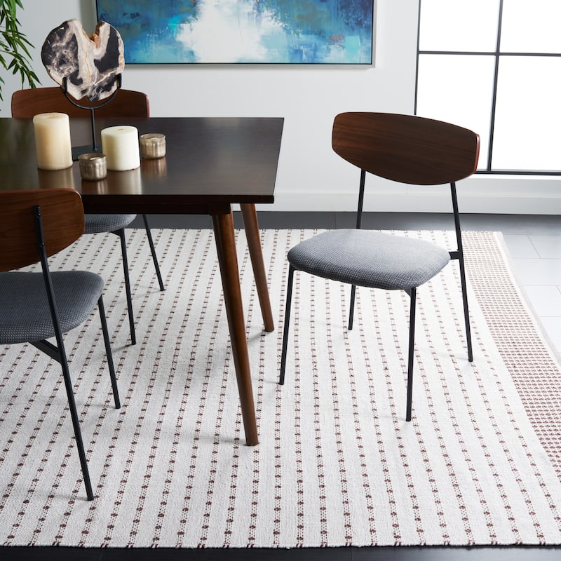 SAFAVIEH Handmade Flatweave Montauk Helena Cotton Rug - 4' x 6' - Brown/Ivory
