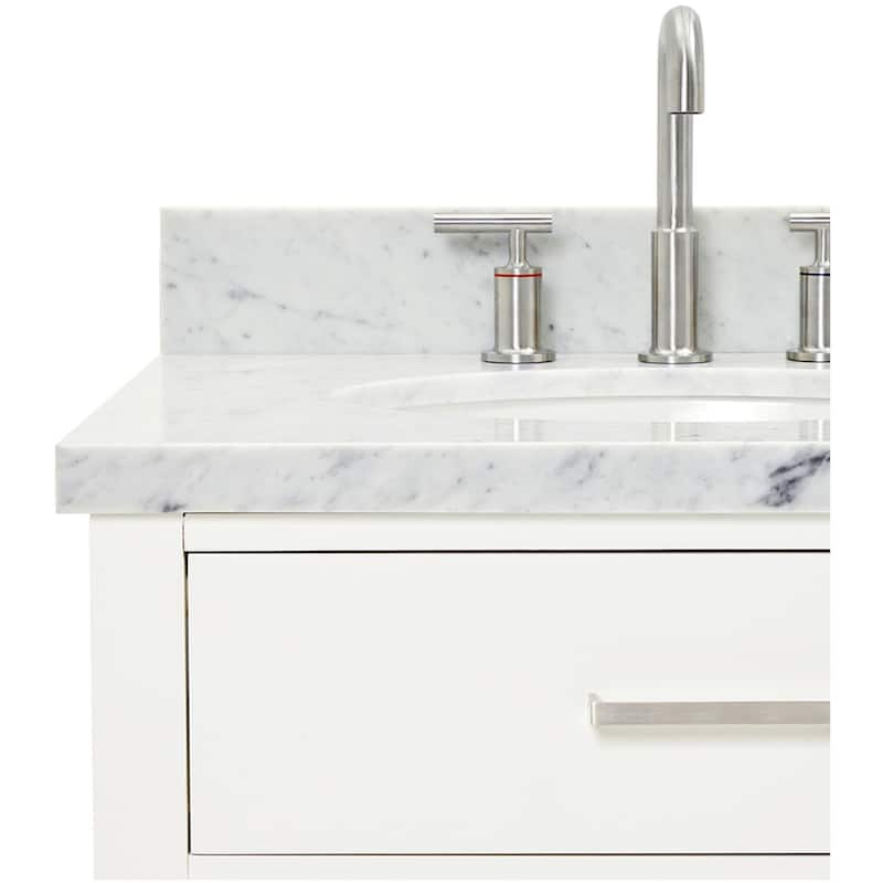 Ariel H061DCWOVO Bristol 61" Free Standing Double Oval Basin Vanity