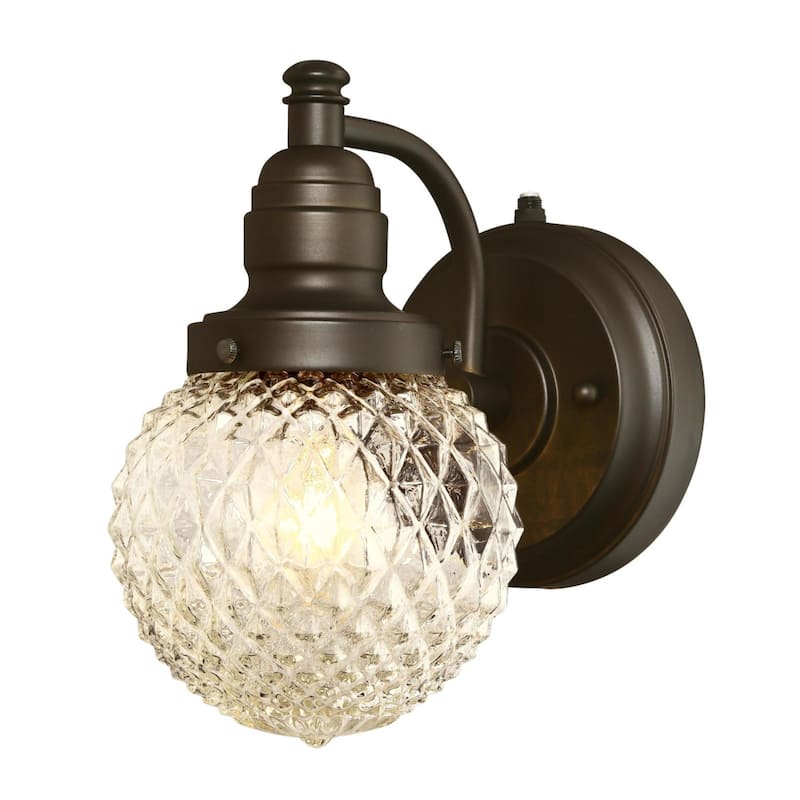 Westinghouse Eddystone One-Light Outdoor Wall Fixture with Dusk to Dawn Sensor - Oil Rubbed Bronze