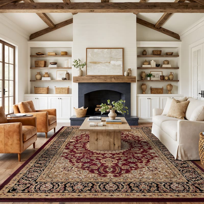 World Rug Gallery Traditional Oriental Medallion Area Rug